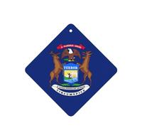 Ambientadores de coche con diseño de bandera del estado de Michigan, juego de 6 piezas para colgar, proporciona un aroma duradero para automóvil y hogar