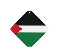 Ambientadores de coche con diseño de bandera del Estado de Palestina, 6 unidades, cuadrados, para colgar, tabletas de aromaterapia, ambientadores perfumados para dormitorio y baño