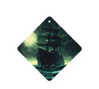 Ambientadores de coche con diseño de barco espeluznante, 4 unidades, tabletas cuadradas de aromaterapia, ambientadores perfumados para dormitorio y baño