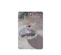 Ambientadores de coche con diseño de bola de discoteca en rama de árbol de Navidad, 4 unidades, tarjetas perfumadas colgantes, tarjetas perfumadas para coche, tabletas de aromaterapia