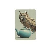 Ambientadores de coche con diseño de búho posado en una tetera, 4 unidades, tarjetas perfumadas colgantes, tarjetas perfumadas para coche, tabletas de aromaterapia