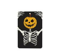 Ambientadores de coche con diseño de cabeza de calabaza amarilla para Halloween, 4 unidades, tarjetas perfumadas colgantes, tarjetas perfumadas para coche, tabletas de aromaterapia