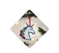 Ambientadores de coche con diseño de cabeza de unicornio, 4 unidades, tabletas cuadradas de aromaterapia para colgar, ambientadores perfumados para dormitorio y baño