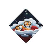 Ambientadores de coche con diseño de cachorros de tigre en las nubes, 6 unidades, cuadrados, para colgar en tabletas de aromaterapia, ambientadores perfumados para dormitorio y baño