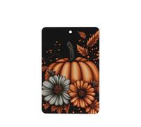 Ambientadores de coche con diseño de calabazas, flores, hojas de otoño, 4 unidades, tarjetas perfumadas colgantes, tarjetas perfumadas para coche, tabletas de aromaterapia