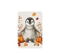 Ambientadores de coche con diseño de calabazas y hojas de otoño con diseño de pingüino, 4 unidades, tarjetas perfumadas para colgar en tabletas de aromaterapia