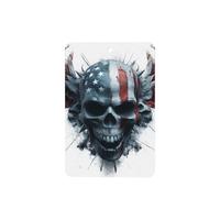 Ambientadores de coche con diseño de calavera con alas de bandera estadounidense, 4 tarjetas perfumadas colgantes, tarjetas perfumadas para coche, tabletas de aromaterapia