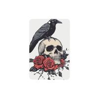 Ambientadores de coche con diseño de calavera, cuervo, rosa, 4 unidades, tarjetas perfumadas colgantes, tarjetas perfumadas para coche, tabletas de aromaterapia