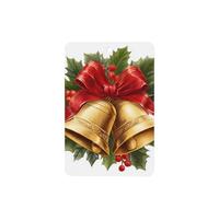 Ambientadores de coche con diseño de campana dorada de Navidad con un lazo rojo, 4 tarjetas perfumadas colgantes, tarjetas perfumadas para coche, tabletas de aromaterapia