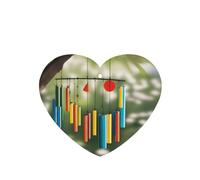 Ambientadores de coche con diseño de campanillas de viento de verano, 4 unidades, en forma de corazón, para colgar, tabletas de aromaterapia, ambientadores perfumados para dormitorio y baño