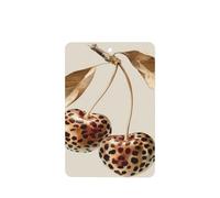 Ambientadores de coche con diseño de cerezas maduras con patrón de leopardo, 4 tarjetas perfumadas colgantes, tarjetas perfumadas para coche, tabletas de aromaterapia