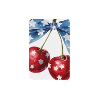 Ambientadores de coche con diseño de cerezas rojas con estrellas blancas, 4 tarjetas perfumadas colgantes, tarjetas perfumadas para coche, tabletas de aromaterapia