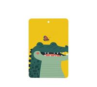 Ambientadores de coche con diseño de cocodrilo sonriendo con mariposa pequeña, 4 tarjetas perfumadas colgantes, tarjetas perfumadas para coche, tabletas de aromaterapia