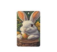 Ambientadores de coche con diseño de conejo de Pascua para celebración, flores de primavera, 4 unidades, tarjetas perfumadas colgantes, tarjetas perfumadas para coche, tabletas de aromaterapia