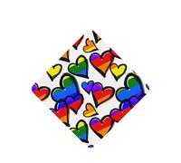 Ambientadores de coche con diseño de corazones del orgullo gay de colores del arco iris, 10 unidades, para hojas colgantes perfumadas para baño, con cuerda