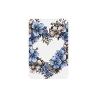 Ambientadores de coche con diseño de corona floral y flores azules, 4 tarjetas perfumadas para colgar, tarjetas perfumadas para coche, tabletas de aromaterapia