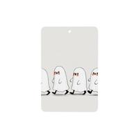 Ambientadores de coche con diseño de cuatro lindos fantasmas caminando en línea, 4 tarjetas perfumadas colgantes, tarjetas perfumadas para coche, tabletas de aromaterapia