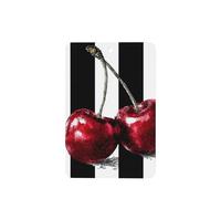 Ambientadores de coche con diseño de dos cerezas en blanco y negro, 4 unidades, tarjetas perfumadas colgantes, tarjetas perfumadas para coche, tabletas de aromaterapia