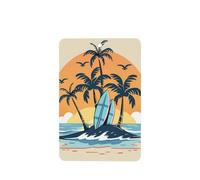 Ambientadores de coche con diseño de dos palmeras, tablas de surf, atardecer, 4 unidades, tarjetas perfumadas colgantes, tarjetas perfumadas para coche, tabletas de aromaterapia