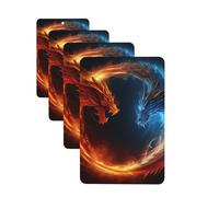 Ambientadores de coche con diseño de dragones de fuego y hielo, 4 piezas, divertidos ambientadores colgantes para coche, lindos y duraderos con aroma de espejo, adornos de decoración para hombres y