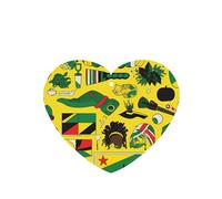 Ambientadores de coche con diseño de elementos jamaicanos, 6 unidades, en forma de corazón, para colgar en tabletas de aromaterapia, ambientadores perfumados para dormitorio y baño