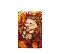 Ambientadores de coche con diseño de erizo rodando en hojas de otoño, 4 tarjetas perfumadas colgantes, tarjetas perfumadas para coche, tabletas de aromaterapia