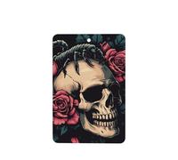 Ambientadores de coche con diseño de escorpión en calavera con rosas, 4 tarjetas perfumadas colgantes, tarjetas perfumadas para coche, tabletas de aromaterapia