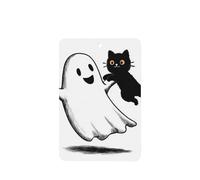 Ambientadores de coche con diseño de fantasmas de dibujos animados jugando con gato negro, 4 tarjetas perfumadas colgantes, tarjetas perfumadas para coche, tabletas de aromaterapia