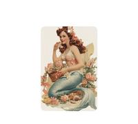 Ambientadores de coche con diseño de flores de sirena vintage, 4 unidades, tarjetas perfumadas para colgar, tarjetas perfumadas para coche, tabletas de aromaterapia