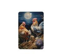 Ambientadores de coche con diseño de gallinas, flores, luna, 4 unidades, tarjetas perfumadas para colgar en tabletas de aromaterapia