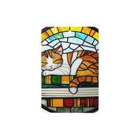 Ambientadores de coche con diseño de gato blanco naranja durmiendo en libros, 4 tarjetas perfumadas colgantes, tarjetas perfumadas para coche, tabletas de aromaterapia