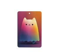 Ambientadores de coche con diseño de gato fantasma en hoja, 4 unidades, tarjetas perfumadas colgantes, tarjetas perfumadas para coche, tabletas de aromaterapia