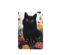 Ambientadores de coche con diseño de gato negro en flores, 4 unidades, tarjetas perfumadas colgantes, tarjetas perfumadas para coche, tabletas de aromaterapia