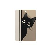 Ambientadores de coche con diseño de gato negro mirando desde la puerta, 4 unidades, tarjetas perfumadas colgantes, tarjetas perfumadas para coche, tabletas de aromaterapia