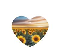 Ambientadores de coche con diseño de girasol, flor y mar, 4 unidades, en forma de corazón, para colgar en tabletas de aromaterapia, ambientadores perfumados para dormitorio y baño