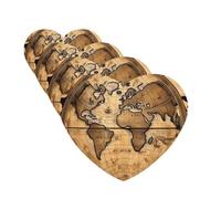 Ambientadores de coche con diseño de globo del mundo antiguo, 4 piezas, divertidos ambientadores colgantes para coche, lindos y duraderos con forma de corazón, adornos para colgar en espejo, regalo