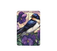 Ambientadores de coche con diseño de golondrina y violetas moradas, 4 tarjetas perfumadas colgantes, tarjetas perfumadas para coche, tabletas de aromaterapia