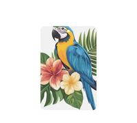 Ambientadores de coche con diseño de guacamayo azul sobre flores tropicales, 4 unidades, tarjetas perfumadas colgantes, tarjetas perfumadas para coche, tabletas de aromaterapia