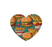 Ambientadores de coche con diseño de hamburguesas fritas, 6 unidades, en forma de corazón, para colgar, aromaterapia, ambientadores perfumados para dormitorio y baño