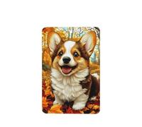 Ambientadores de coche con diseño de hojas de otoño de corgi, 4 unidades, tarjetas perfumadas colgantes, tarjetas perfumadas para coche, tabletas de aromaterapia