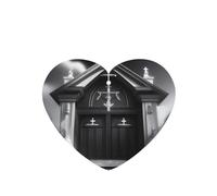 Ambientadores de coche con diseño de iglesia majestuosa, 4 unidades, pastillas de aromaterapia colgantes en forma de corazón, ambientadores perfumados para dormitorio y baño