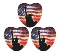 Ambientadores de coche con diseño de la bandera de la Estatua de la Libertad de Estados Unidos, 3 unidades, para colgar, aromas de larga duración, para aromaterapia, tabletas, espejo retrovisor,