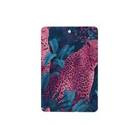Ambientadores de coche con diseño de leopardo rosa de la selva, 4 unidades, tarjetas perfumadas colgantes, tarjetas perfumadas para tabletas de aromaterapia de coche