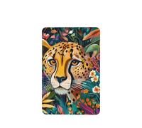 Ambientadores de coche con diseño de leopardo y flores de follaje de selva, 4 unidades, tarjetas perfumadas colgantes, tarjetas perfumadas para coche, tabletas de aromaterapia