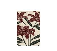Ambientadores de coche con diseño de lirios rojos botánicos y florales vintage, 4 unidades, tarjetas perfumadas para colgar, tarjetas perfumadas para coche, tabletas de aromaterapia