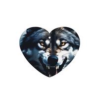 Ambientadores de coche con diseño de lobo con colmillos desnudos, 6 unidades, en forma de corazón, para colgar en tabletas de aromaterapia, ambientadores perfumados para dormitorio y baño