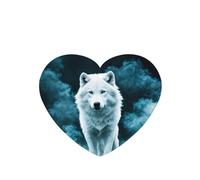 Ambientadores de coche con diseño de lobo con patrón de humo, 6 unidades, en forma de corazón, para colgar en tabletas de aromaterapia, ambientadores perfumados para dormitorio y baño