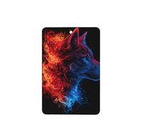 Ambientadores de coche con diseño de lobo rojo y azul, 4 unidades, tarjetas perfumadas colgantes, tarjetas perfumadas para coche, tabletas de aromaterapia