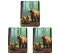 Ambientadores de coche con diseño de Mama Bear And Two Cubs, 3 unidades, para colgar, aromas de larga duración, para aromaterapia, tabletas, espejo retrovisor, accesorios interiores