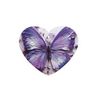 Ambientadores de coche con diseño de mariposa y pintura al óleo morada, 4 unidades, pastillas de aromaterapia colgantes en forma de corazón, ambientadores perfumados para dormitorio y baño